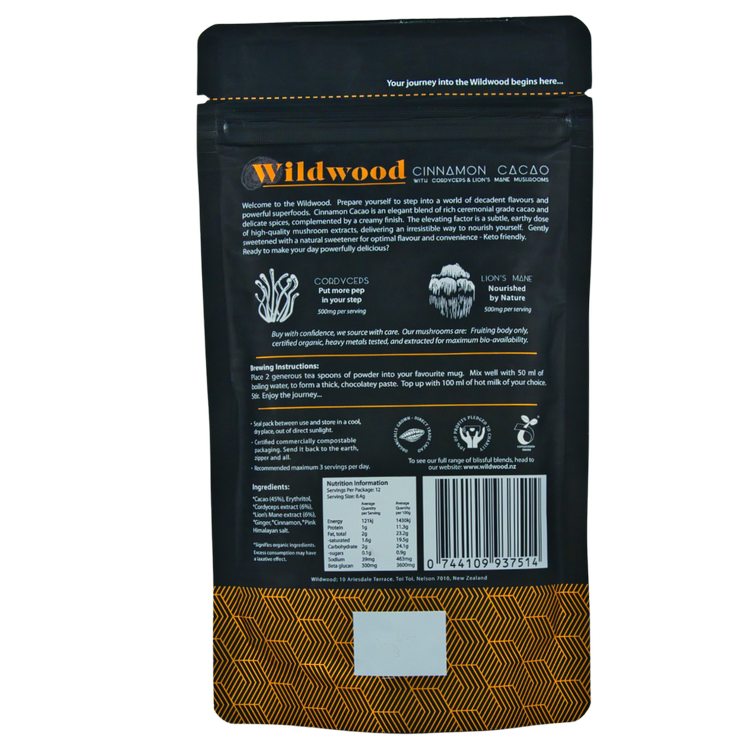 Wildwood Cinnamon Cacao with Cordycepts & Lion's Mane