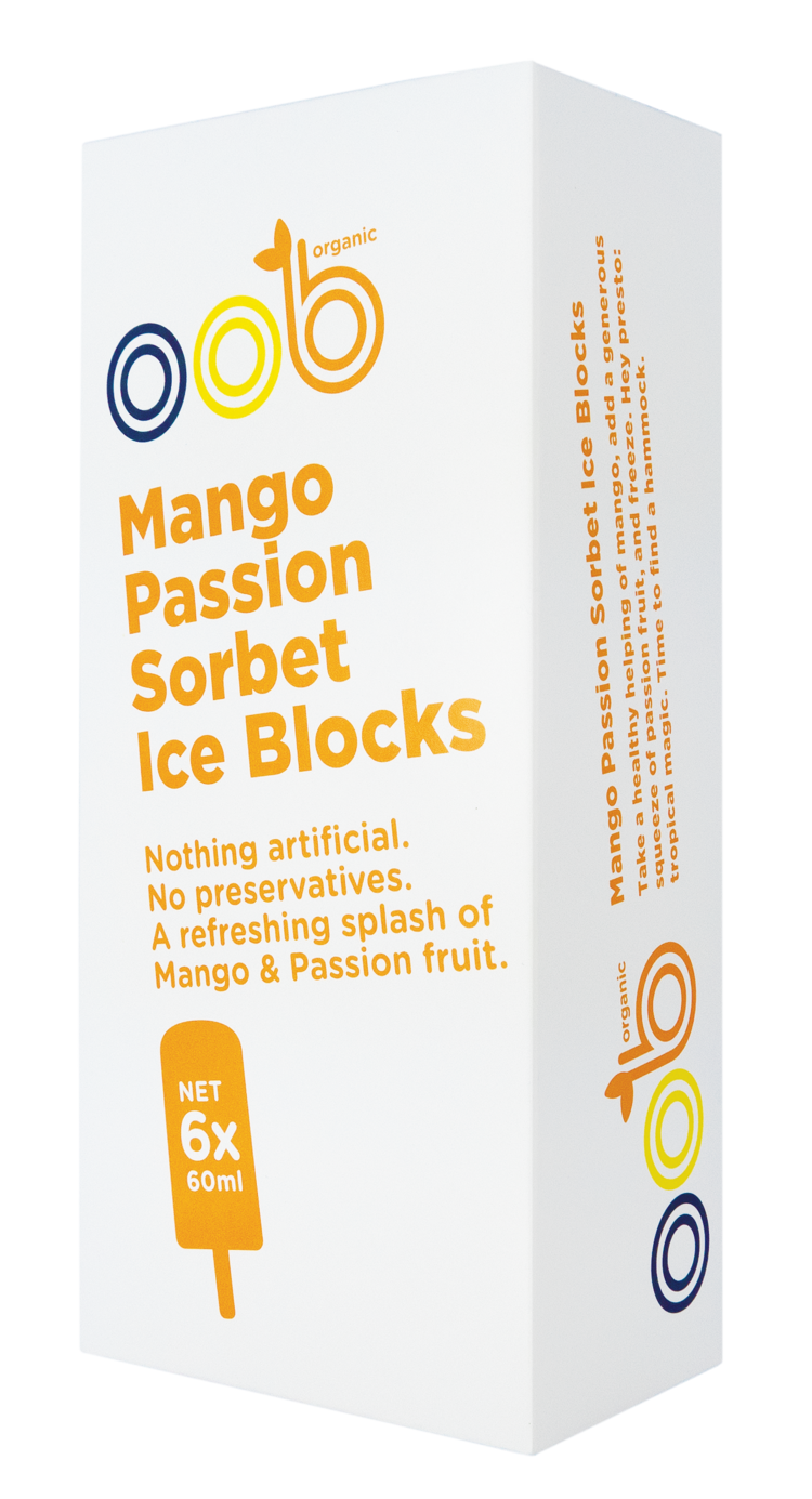 oob Organic Sorbet Iceblocks - 6 pack